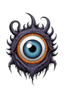 AI generated Monster eyes on transparent background png