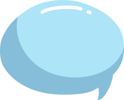 Blue speech bubble balloon icon sticker memo keyword planner text box banner, flat png transparent element design