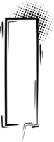 Preto e branco pop arte polca pontos meio-tom discurso bolha balão ícone adesivo memorando palavra chave planejador texto caixa bandeira, plano png transparente elemento Projeto