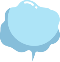 Blue speech bubble balloon icon sticker memo keyword planner text box banner, flat png transparent element design