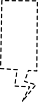 pointillé ligne discours bulle ballon icône autocollant note mot-clé planificateur texte boîte bannière, plat png transparent élément conception