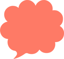 Colorful pastel orange color speech bubble balloon, icon sticker memo keyword planner text box banner, flat png transparent element design