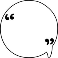 Black and white speech bubble balloon with quotation marks, icon sticker memo keyword planner text box banner, flat png transparent element design