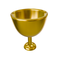 realista 3d dorado trofeo png