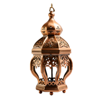 AI generated Luxury Arabic Lantern with Glowing Light Isolated on Transparent Background. Muslim Holy Month Ramadan Kareem. Generative Ai png