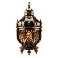 AI generated Luxury Arabic Lantern with Glowing Light Isolated on Transparent Background. Muslim Holy Month Ramadan Kareem. Generative Ai png