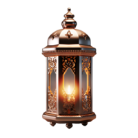 ai generato lusso Arabo lanterna con raggiante leggero isolato su trasparente sfondo. musulmano santo mese Ramadan kareem. generativo ai png