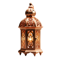 AI generated Luxury Arabic Lantern with Glowing Light Isolated on Transparent Background. Muslim Holy Month Ramadan Kareem. Generative Ai png