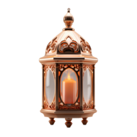 AI generated Luxury Arabic Lantern with Glowing Light Isolated on Transparent Background. Muslim Holy Month Ramadan Kareem. Generative Ai png