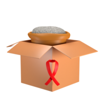 3d riso donazione scatola png