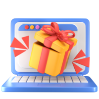 3D Laptop Giveaway Box png