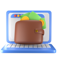 3d laptop portemonnee png