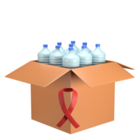 3D Clean Water Donation Box png