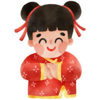 Cute Asian children for Chinese new year. png