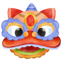 Chinese lion head dance. png