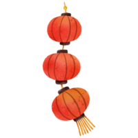 watercolor Chinese lanterns. png