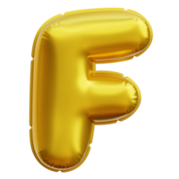 alfabet f 3d ikon illustrationer png