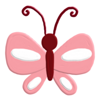 cute butterfly with acrylic paint png