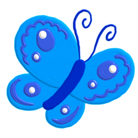 cute butterfly with acrylic paint png