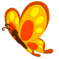 schattig vlinder met acryl verf png