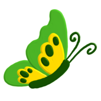 cute butterfly with acrylic paint png