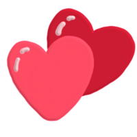 valentine element with acrylic paint png