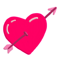 valentine element with acrylic paint png