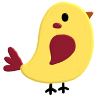 cute chicken with acrylic paint png