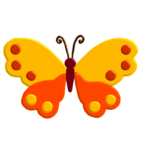 cute butterfly with acrylic paint png