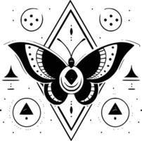 Color Abstract Butterfly Triangle Geometric Tattoo Sky Crescent Astrology vector