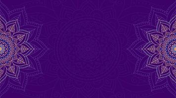 Celestial Orchid Radiance Of Luxurious Mandala Lines and Patterns Horizontal Vector Background