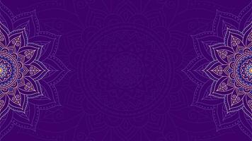 Celestial Orchid Radiance Of Luxurious Mandala Lines and Patterns Horizontal Vector Background