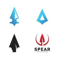 Spear logo vector icon template design