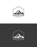 montaña aventuras logo vector ilustración