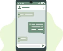 phone chat flat illustration vector