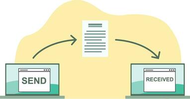 datos transferir plano diseño vector