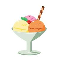 a cup of ice cream vector