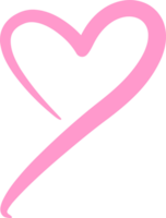 The pink heart free form PNG