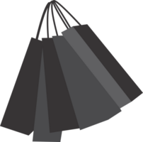 The shopping bag black color PNG