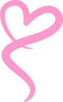 The pink heart free form PNG