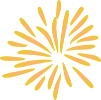 The firework yellow color PNG