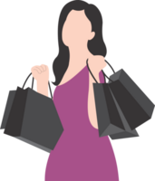 il donne con shopping Borsa png