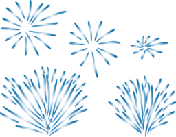 The firework blue color flower shape PNG