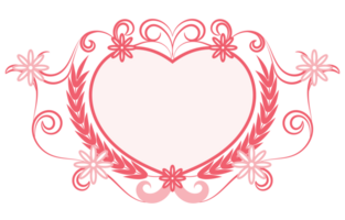 Vintage lines about love, pink and heart-shaped lines for decorating Valentine's Day cards. png