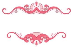 vintage linhas sobre amor, Rosa e em forma de coração linhas para decoração dia dos namorados dia cartões. png