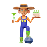 männlich Farmer Ernte Radieschen png