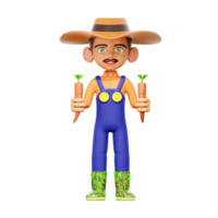 male farmer holding carrot png