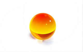 AI generated Yellow crystal ball on transparent background.Generative AI. png