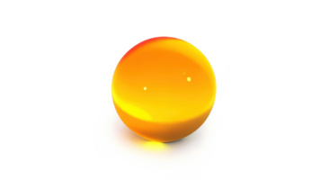ai generado amarillo cristal pelota en transparente fondo.generativo ai. png