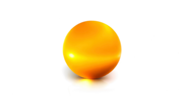 ai generado amarillo cristal pelota en transparente fondo.generativo ai. png